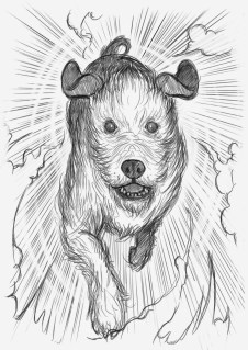 Alf The workshop dog, time travel, dog, kid's fairy stories, kid's fiction